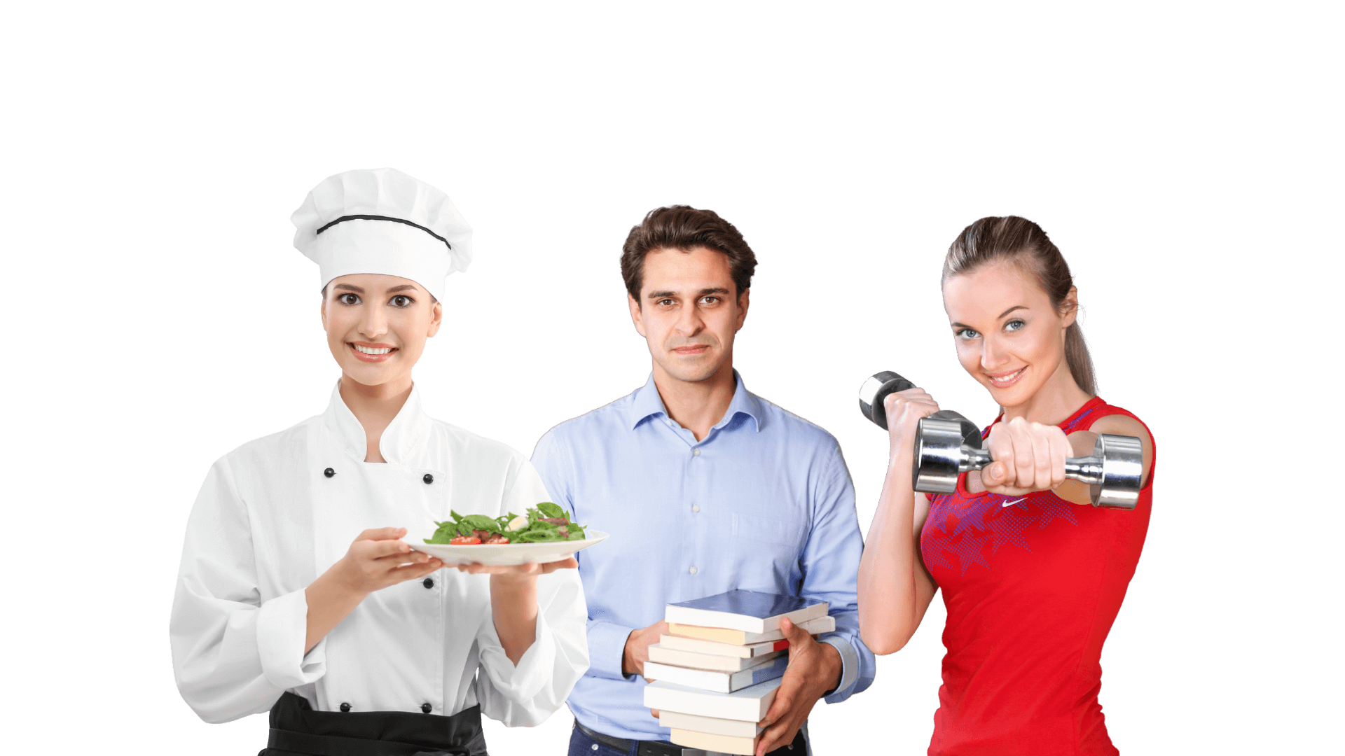 cuisinier, enseignant, coach sportif